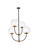 Lennon 4-Light Pendant in black