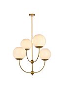 Lennon 4-Light Pendant in brass