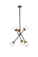 Axl 6-Light Pendant in black