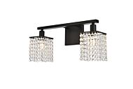 Phineas 2-Light Bathroom Vanity Light in Black