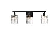 Phineas 3-Light Bathroom Vanity Light in Black