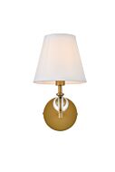 Bethany 1-Light Bathroom Vanity Light in Brass