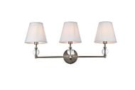 Bethany 3-Light Bathroom Vanity Light in satin nickel