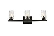 Cassie 3-Light Bathroom Vanity Light in Black