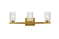 Cassie 3-Light Bathroom Vanity Light in Brass