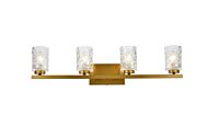 Cassie 4-Light Bathroom Vanity Light in Brass