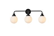 Hanson 3-Light Bathroom Vanity Light in Black