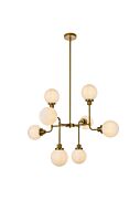 Hanson 8-Light Pendant in Brass