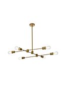 Xavier 6-Light Pendant in Brass