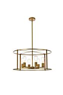 Agnys 6-Light Pendant in Brass