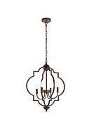 Sandara 4-Light Pendant in Weathered Oak