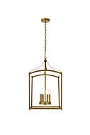 Janet 4-Light Pendant in Brass