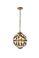 Levante 1-Light Pendant in Brass