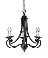 Barcelona 6-Light Chandelier in Natural Iron