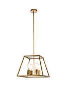 Declan 4-Light Pendant in Brass