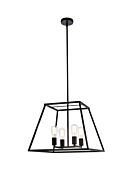 Declan 4-Light Pendant in Black