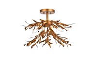 Priscilla 4-Light Flush Mount in Gold Leaf