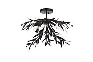 Priscilla 4-Light Flush Mount in Black