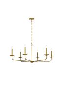 Cohen 6-Light Pendant in Brass