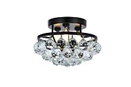 Corona 3-Light Flush Mount in Black