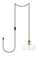 Destry 1-Light Plug in Pendant in Brass