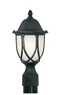 Capella 1-Light Post Lantern in Black