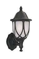 Capella 1-Light Wall Lantern in Black