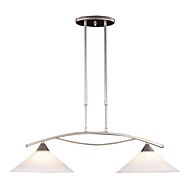 Elysburg 2-Light Linear Chandelier in Satin Nickel