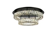 Monroe 2-Light LED Flush Mount in Black