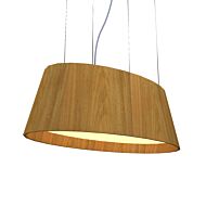 Oval LED Pendant in Louro Freijo