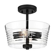 Ingo 2-Light Semi-Flush Mount in Matte Black