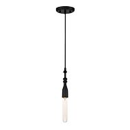 Louise 1-Light Pendant in Matte Black