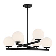 Crown Heights 6-Light Chandelier in Matte Black