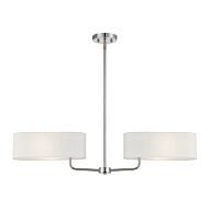 Midtown 2-Light Island Pendant in Polished Nickel