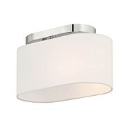 Midtown 1-Light Semi-Flush Mount in Polished Nickel