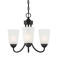 Malone 3-Light Chandelier in Matte Black