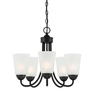 Malone 5-Light Chandelier in Matte Black