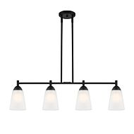 Malone 4-Light Island Pendant in Matte Black