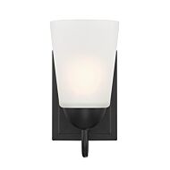 Malone 1-Light Wall Sconce in Matte Black