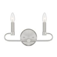 Summit 2-Light Bathroom Vanity Light in Brushed Nickel