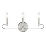 Summit 3-Light Bathroom Vanity Light in Brushed Nickel