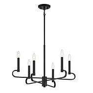 Summit 6-Light Chandelier in Matte Black