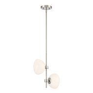 Zio 2-Light Pendant in Polished Nickel