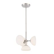 Zio 4-Light Chandelier Convertible in Polished Nickel