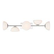 Zio 5-Light Bathroom Vanity Light in Polished Nickel