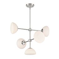 Zio 5-Light Chandelier in Polished Nickel