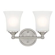 Bronson 2-Light Bathroom Vanity Light in Brushed Nickel