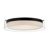 Duo 1-Light LED Flush Mount in Black