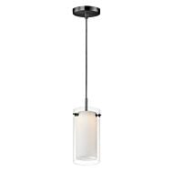 Duo 1-Light LED Mini Pendant in Black