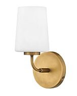 Kline 1-Light LED Bathroom Vanity Light in Heritage Brass